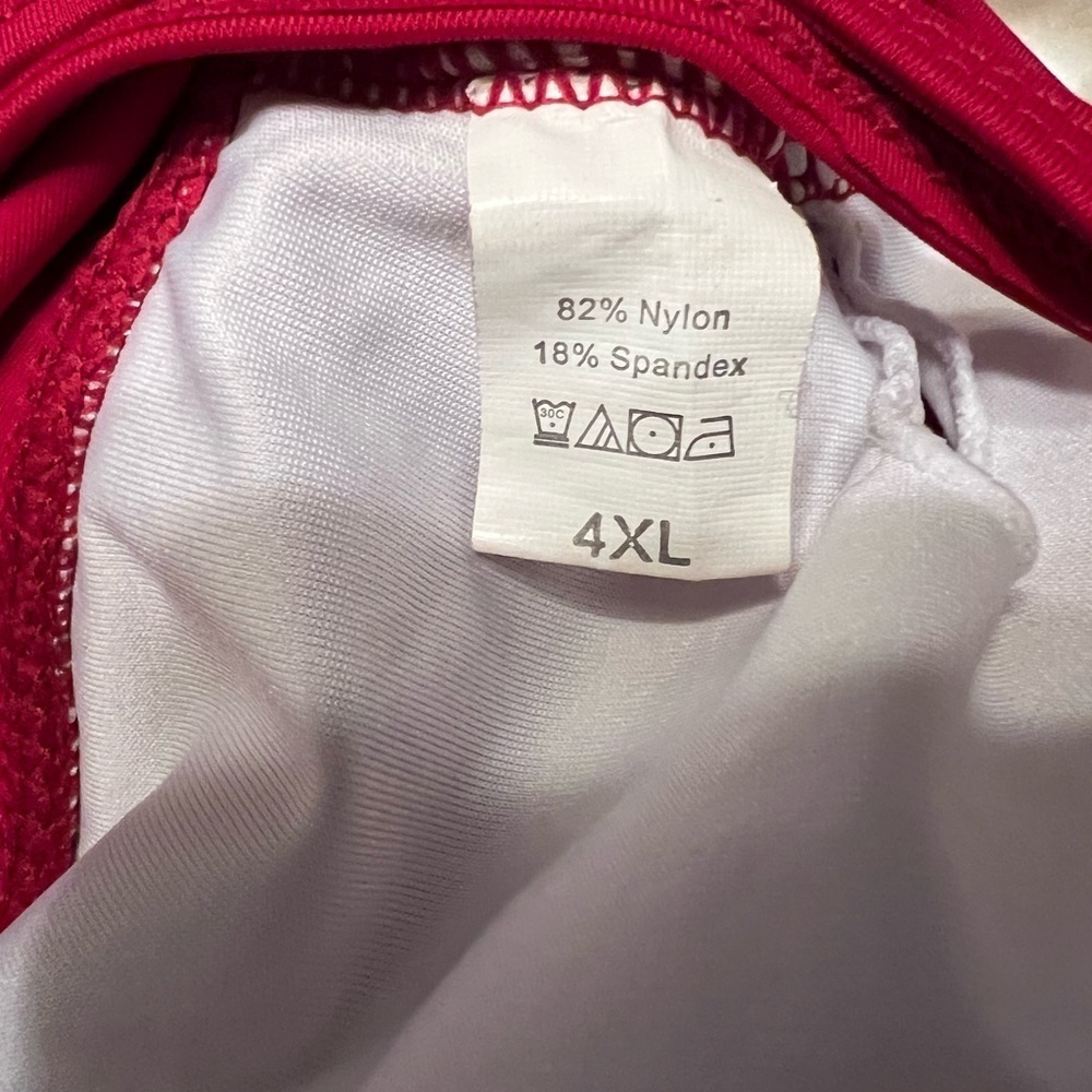 Red Ruffled Tiered Camisole Swim Top - Picture 3 of 3